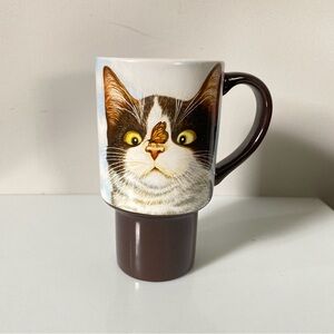 Hugo Hege LANG TRAVEL MUG 2013 Artwork By Lowell Herrero Cat/ Butterfly